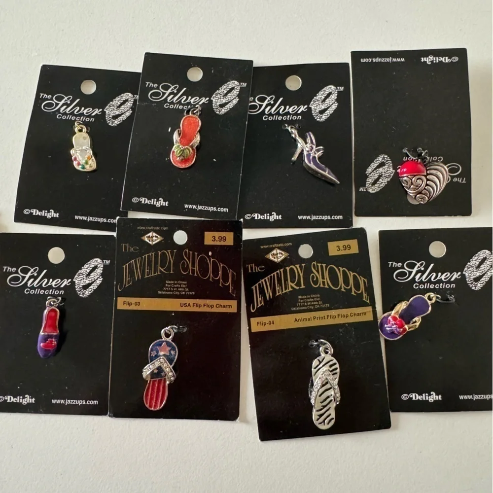 Hobby Lobby Silver Metal Charms for Jewelry Making Lot of 9 charms